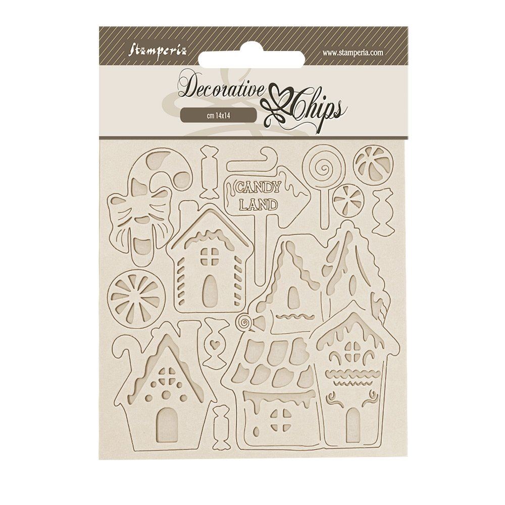 Decorative Chips Candy Christmas casetta di marzapane