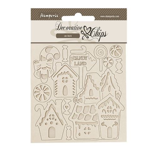 Decorative Chips Candy Christmas casetta di marzapane