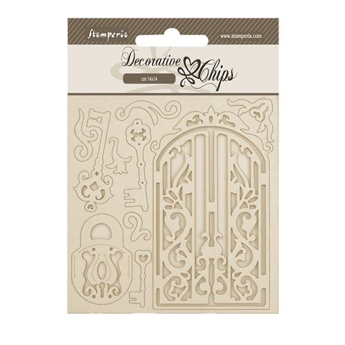 Decorative Chips Old Lace cancello e chiavi