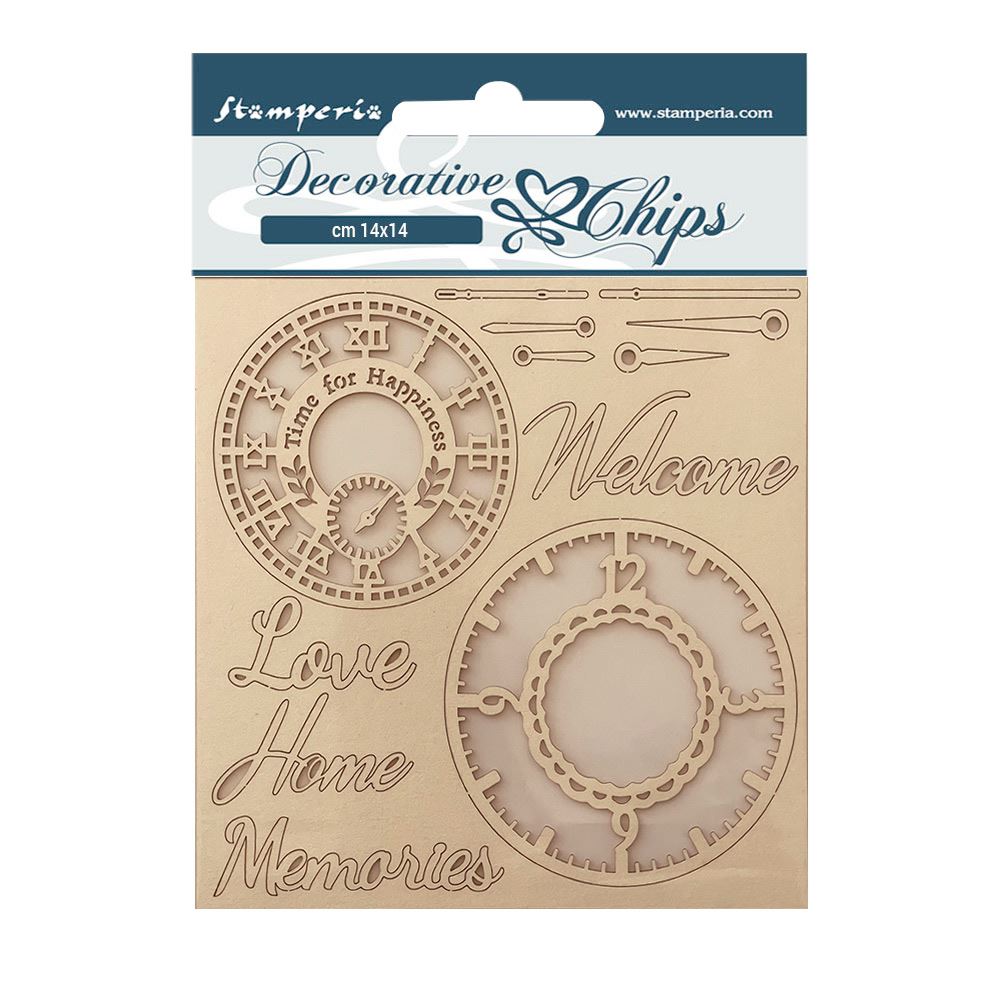 Decorative Chips Orologi Create Happiness Welcome Home