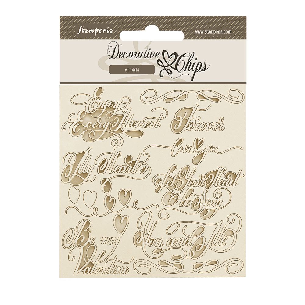 Decorative Chips Romance Forever messaggi