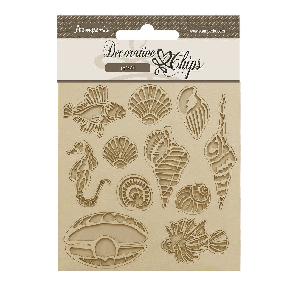 Decorative Chips Songs of the Sea conchiglie e pesci