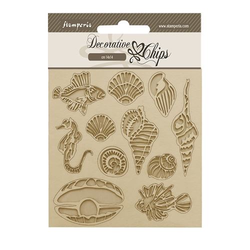 Decorative Chips Songs of the Sea conchiglie e pesci