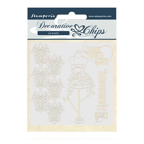 Decorative Chips Threads cm 14 x 14