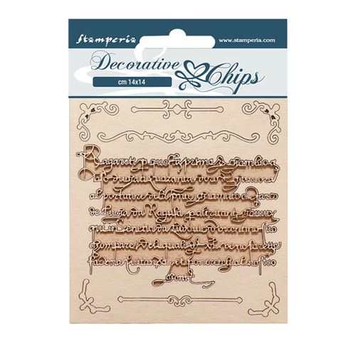 Decorative Chips Vintage Library lettere