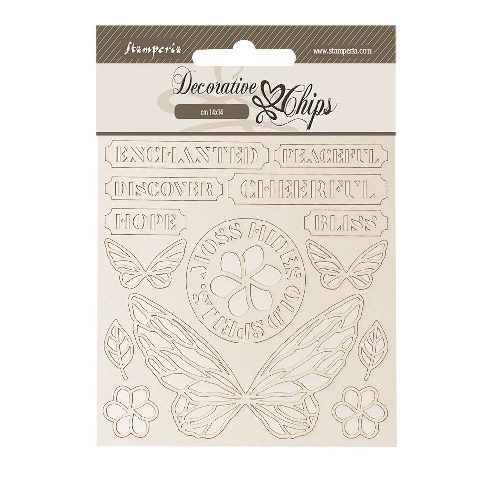 Decorative Chips Whispering Woods farfalla