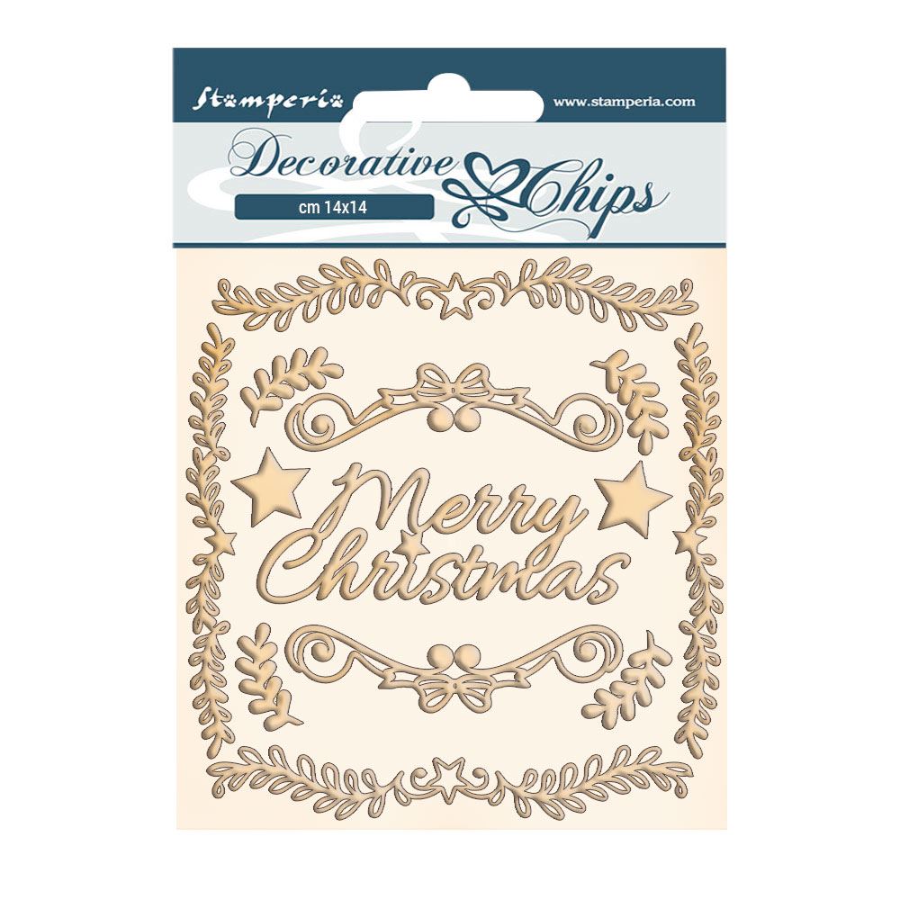 Decorative chips Pink Christmas Cornici