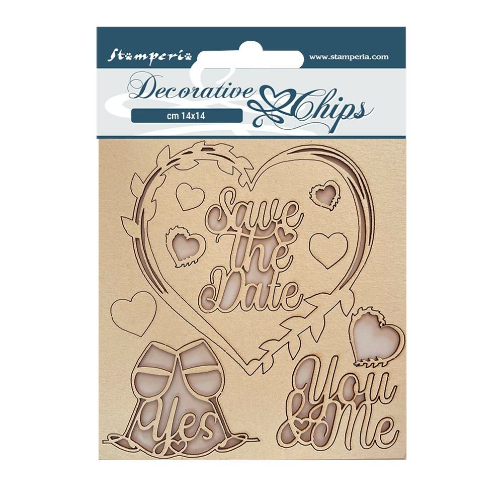 Decorative chips You and me Save the date