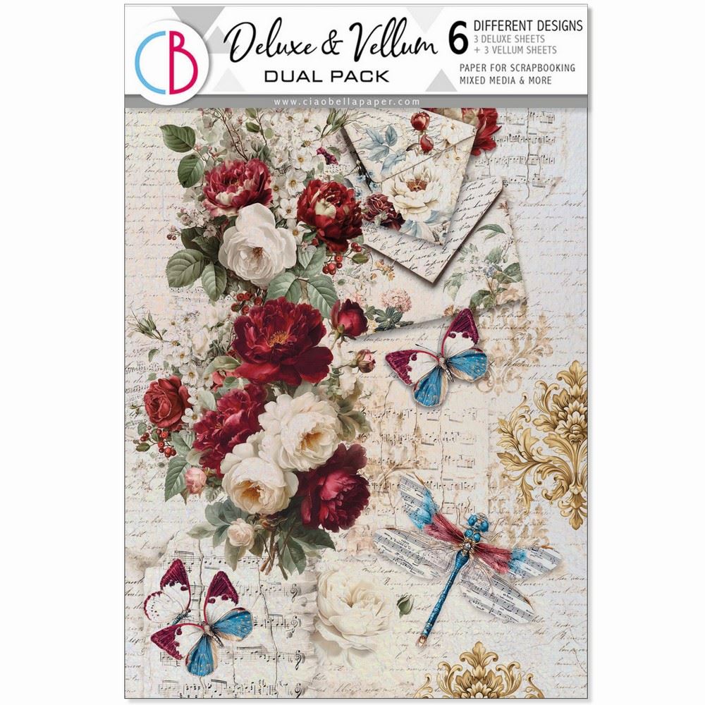 Deluxe & Vellum Dual Pack A4 Bohemian Burgundy