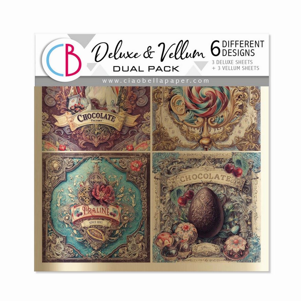 Deluxe & Vellum Dual Pack Chocolate Wanderlust cm 15 x 15