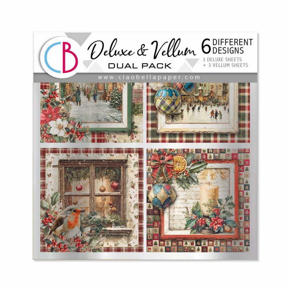 Deluxe & Vellum Dual Pack Merry & Bright cm 15 x 15