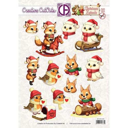 Die Cut Christmas Animals 01