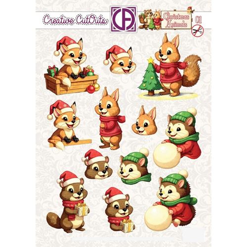 Die Cut Christmas Animals 02
