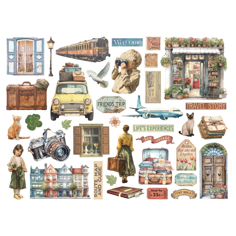 Die Cuts Art of Travelling Stamperia