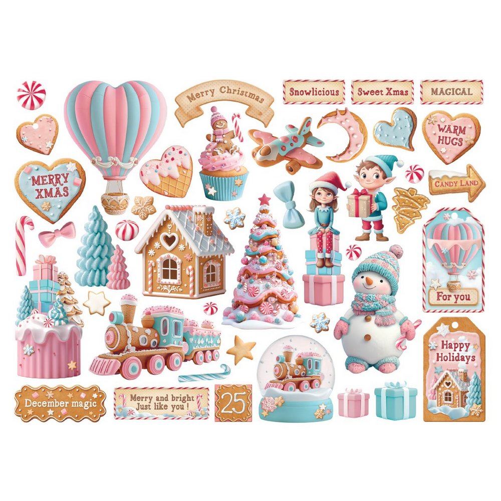 Die Cuts Candy Christmas Stamperia