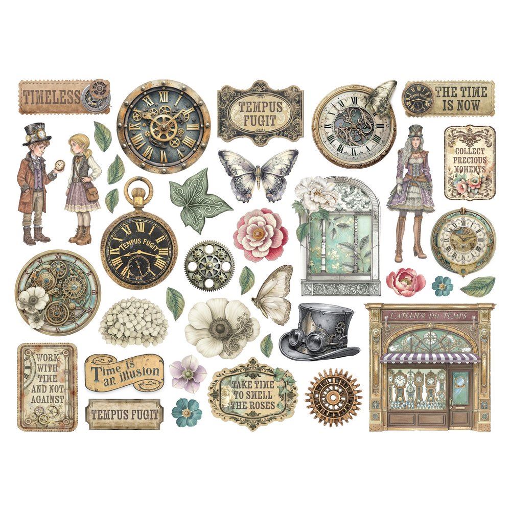 Die Cuts Gardens of Time Stamperia