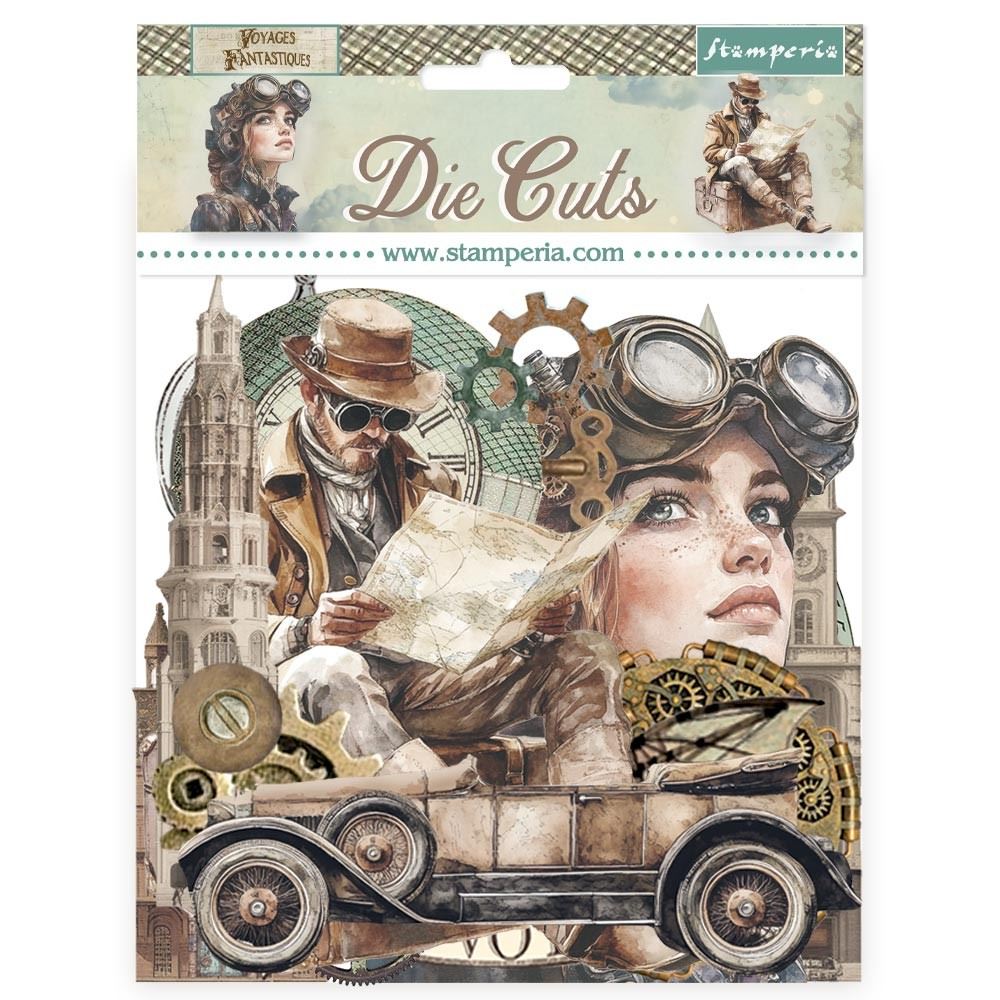 Die Cuts Voyages Fantastiques New Stamperia