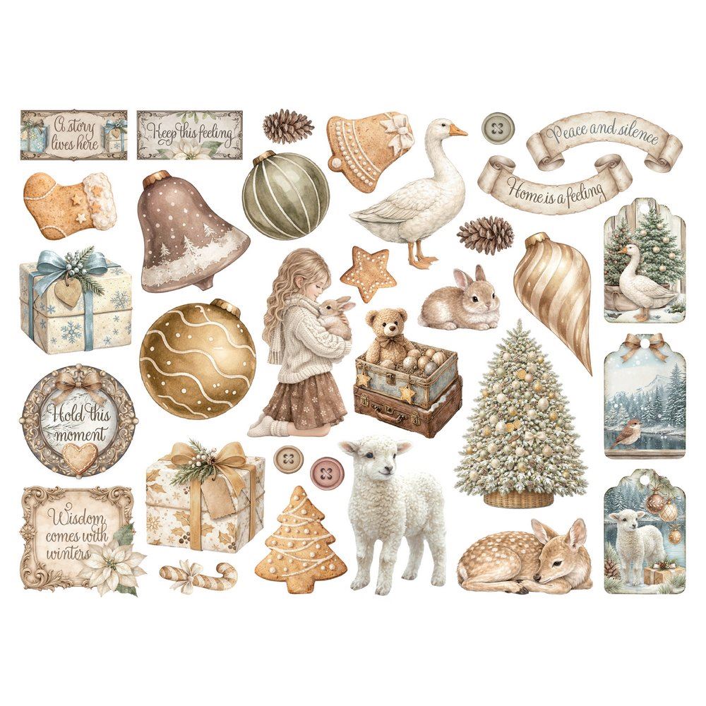 Die Cuts White Christmas Stamperia