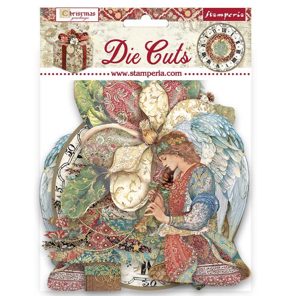 Die cuts Christmas Greetings Stamperia