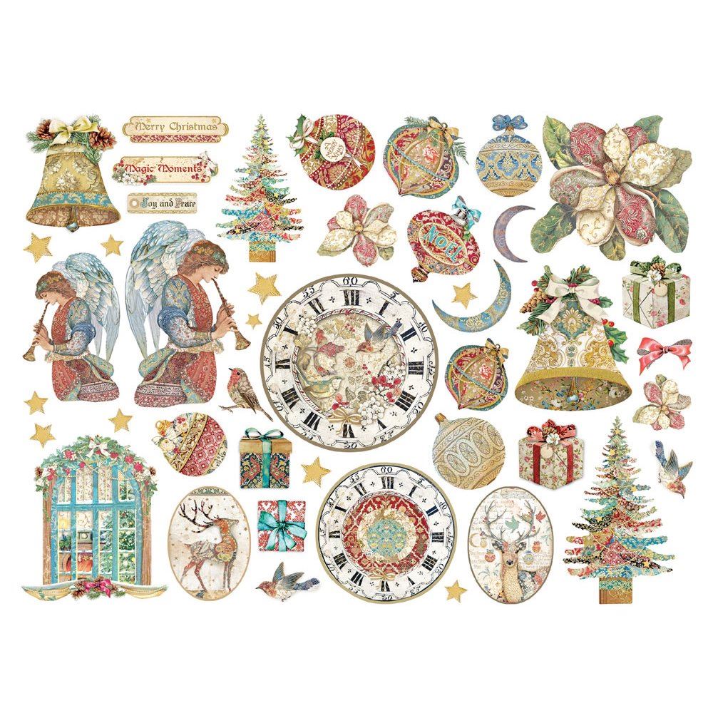 Die cuts Christmas Greetings Stamperia