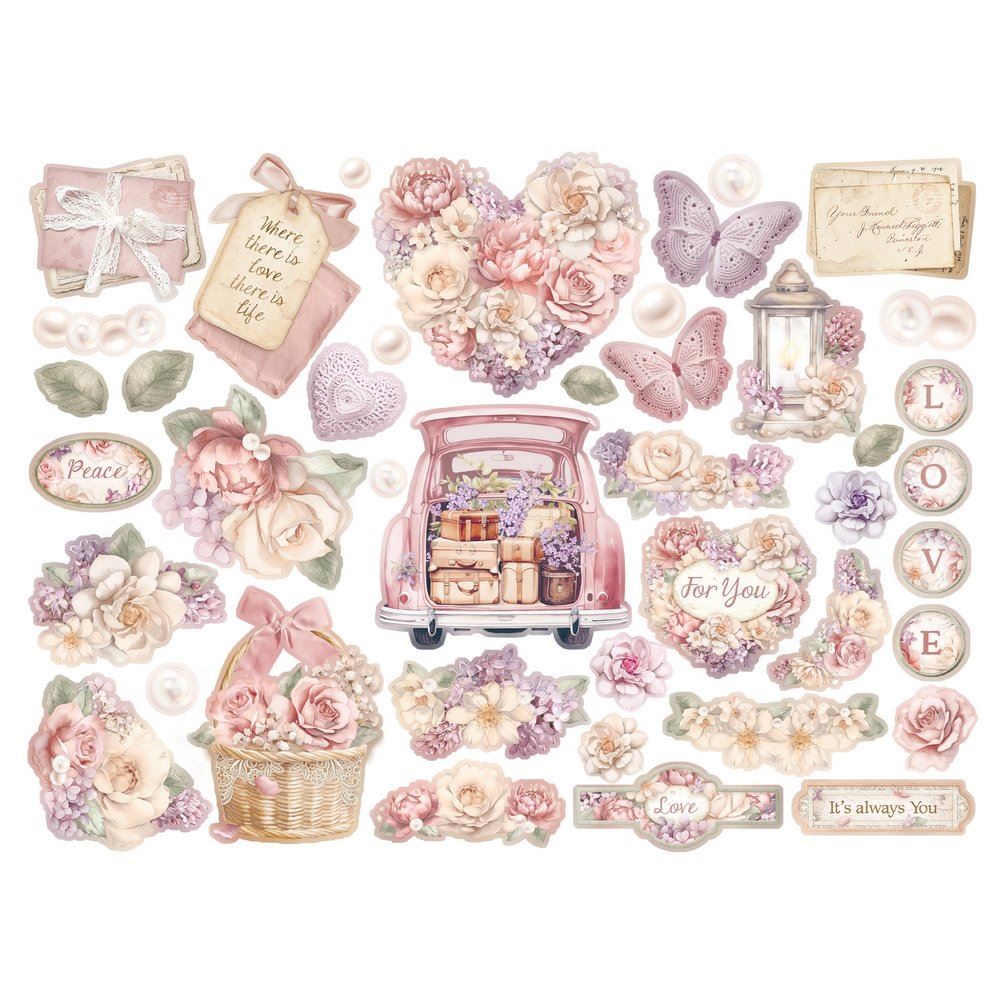 Die cuts Romance Forever Journaling Edition Stamperia