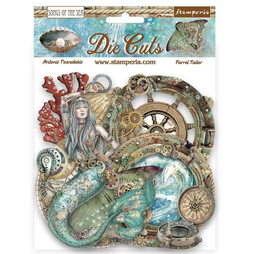 Die cuts Songs of the Sea creature marine Stamperia