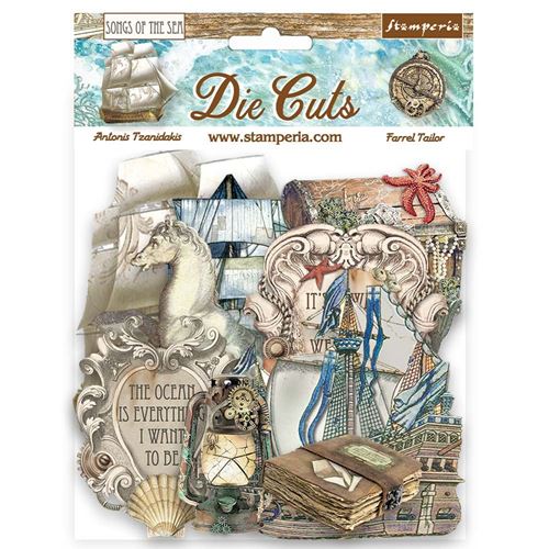 Die cuts Songs of the Sea veliero e tesori Stamperia
