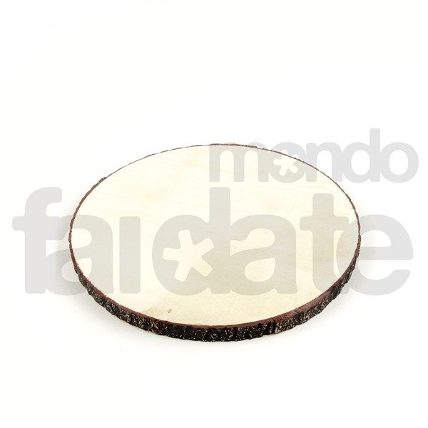 Disco in legno medio con effetto corteccia