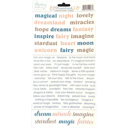 Dreamland Paper Stickers Words