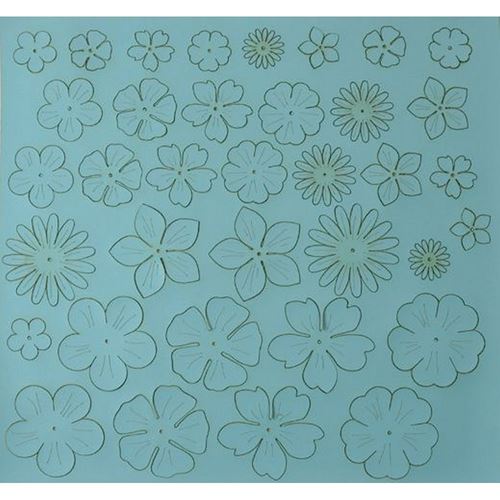 Eco Pelle Nappa Fiorellini Cielo Renkalik