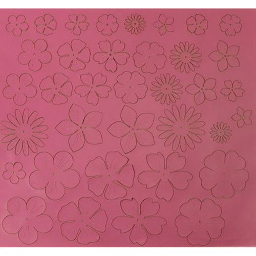 Eco Pelle Nappa Fiorellini Fuxia Renkalik