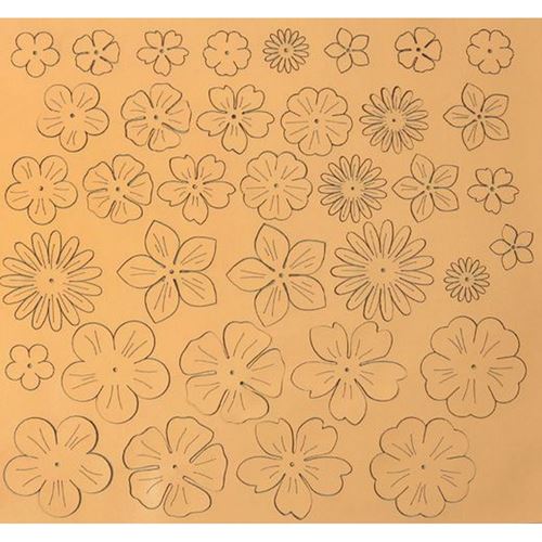 Eco Pelle Nappa Fiorellini Pesca Renkalik