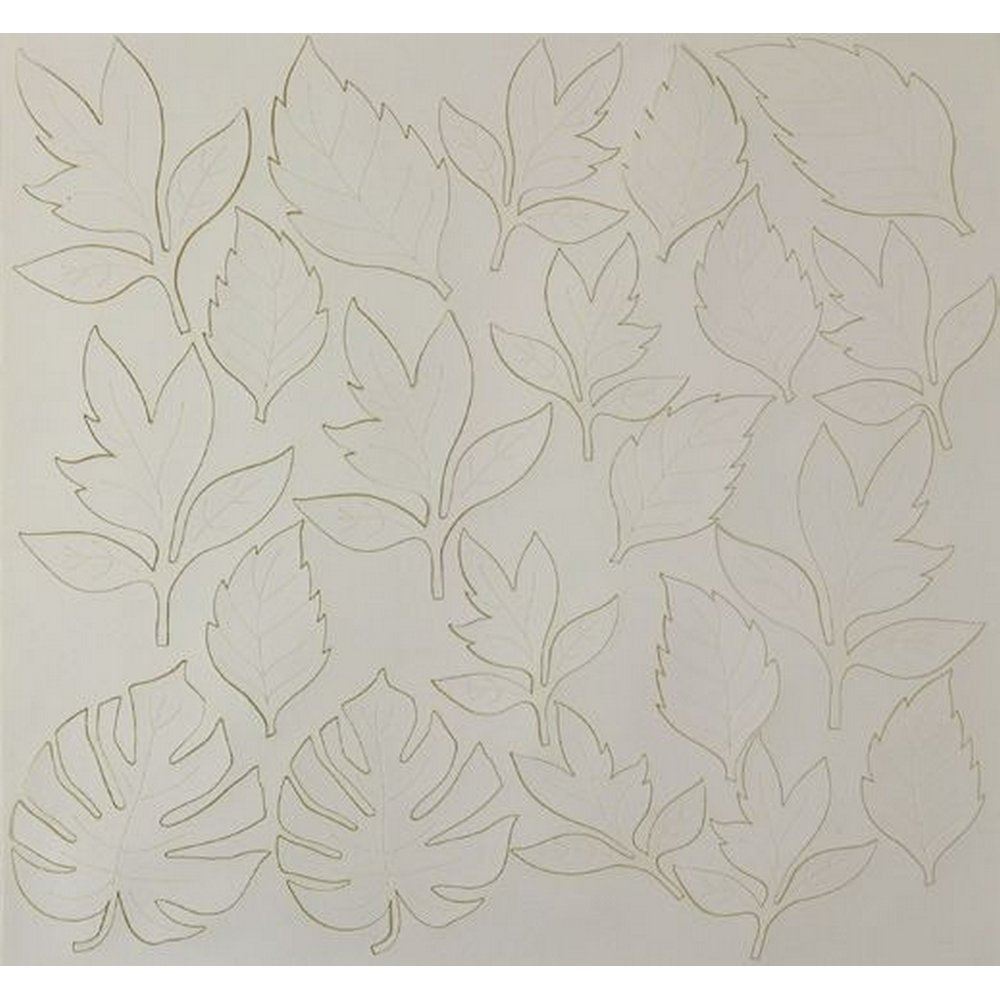 Eco Pelle Nappa Foglie Bianco Renkalik