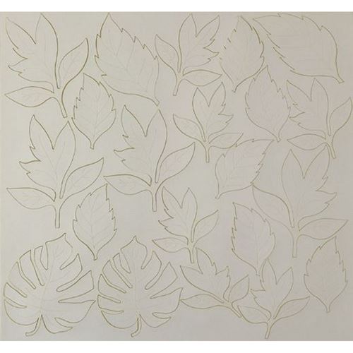 Eco Pelle Nappa Foglie Bianco Renkalik