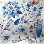 Elegance of Blue Paper Deluxe Silver