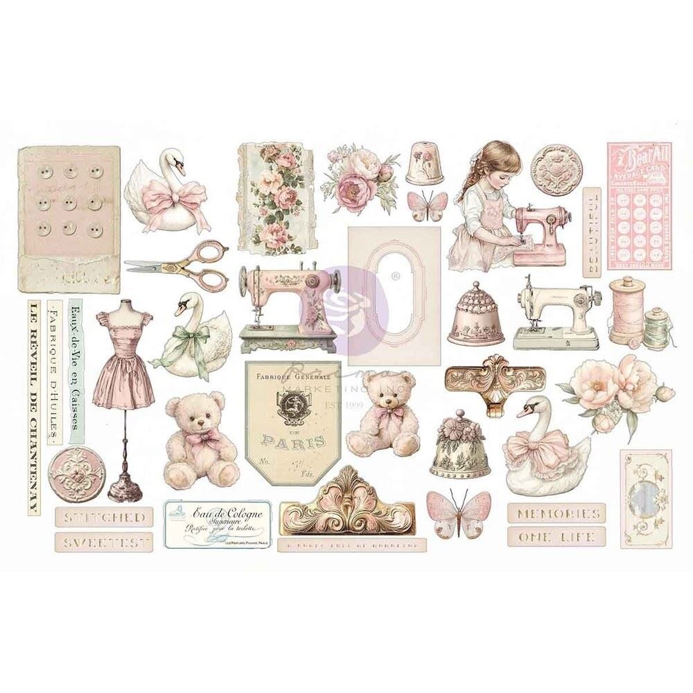 Ephemera Buttons & Keepsakes Stitched Clippings