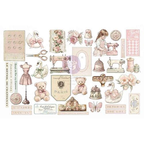 Ephemera Buttons & Keepsakes Stitched Clippings