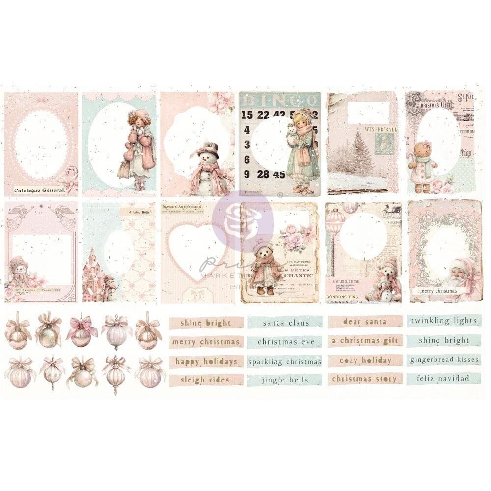 Ephemera Christmas Blush Frosty Frames Prima Marketing