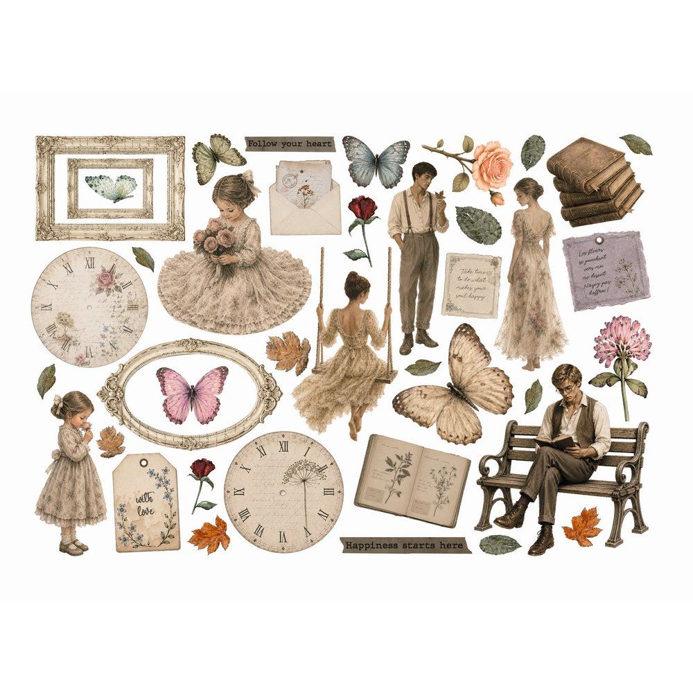 Ephemera Flowers and Poems Stamperia