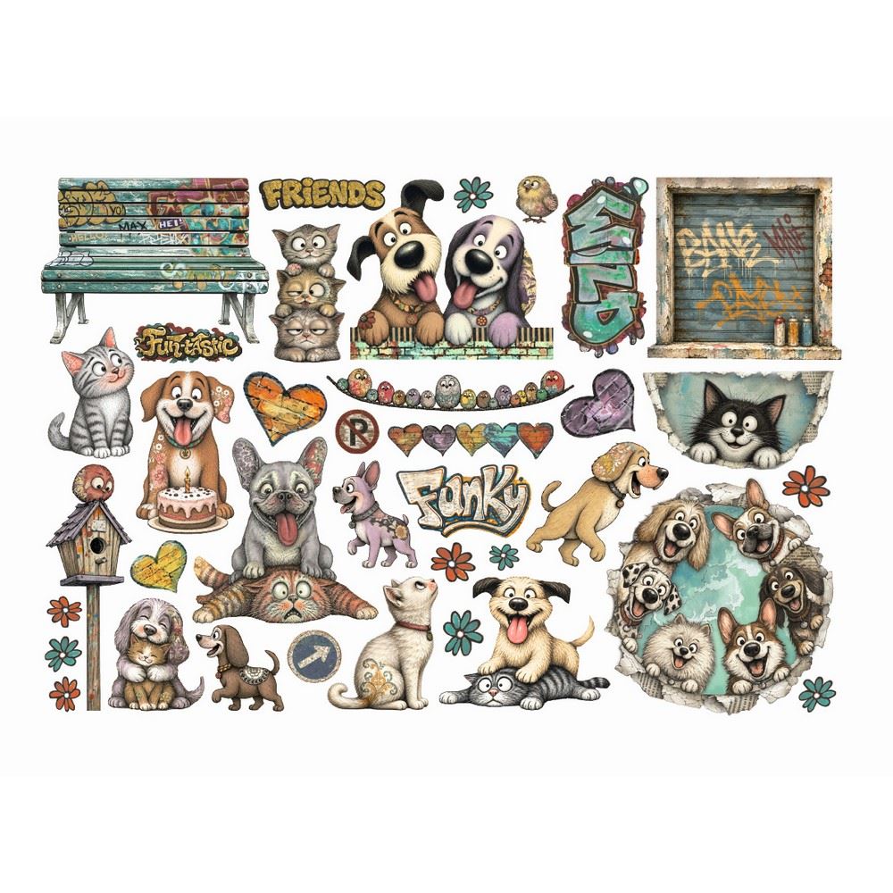 Ephemera Furry Friends 2 Stamperia