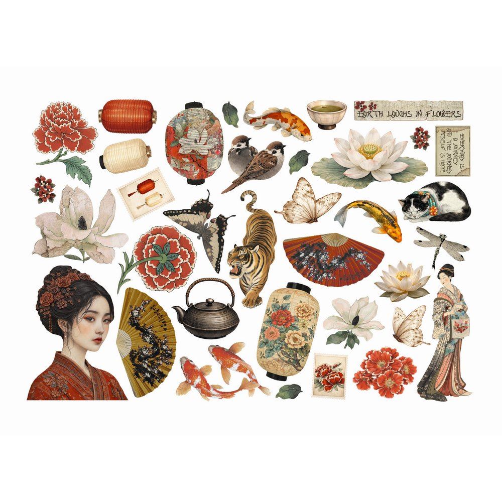 Ephemera Oriental Garden Stamperia
