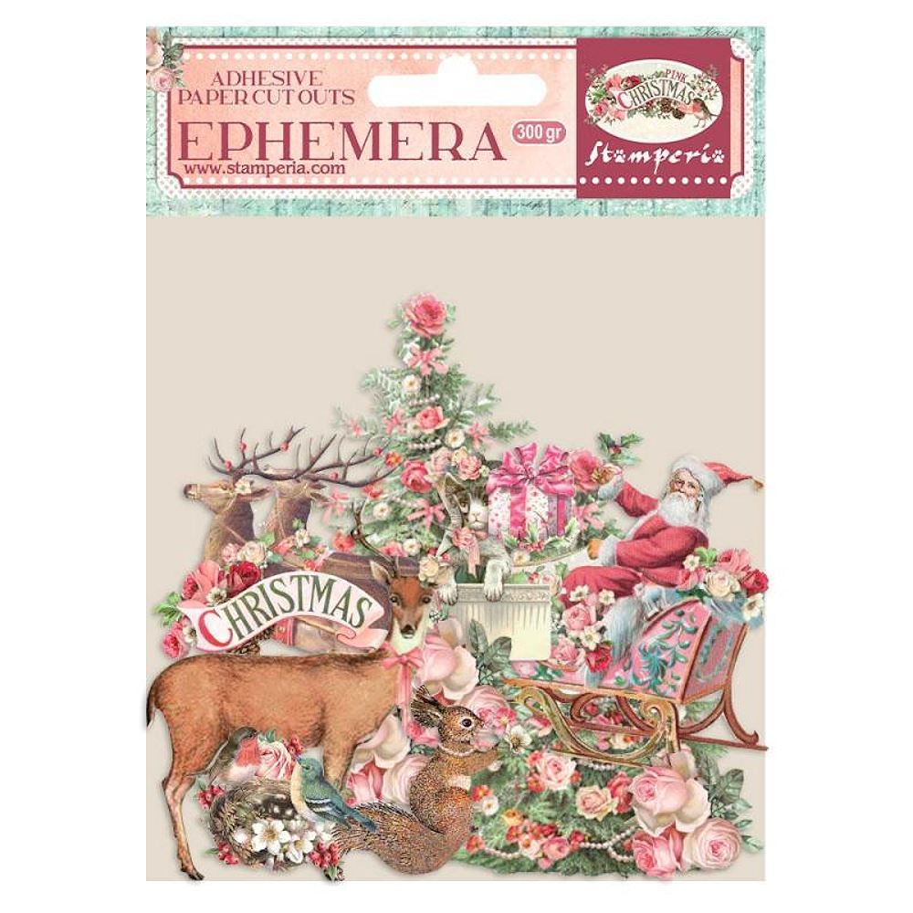Ephemera Pink Christmas Stamperia Mondo Fai da Te