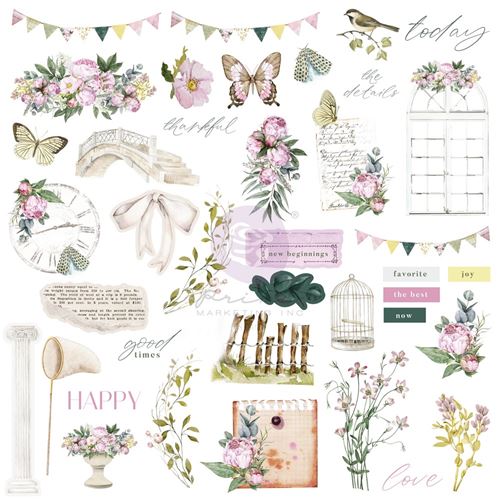 Ephemera Serene Petals Vintage Flutter