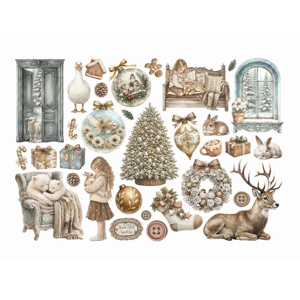 Ephemera White Christmas Stamperia