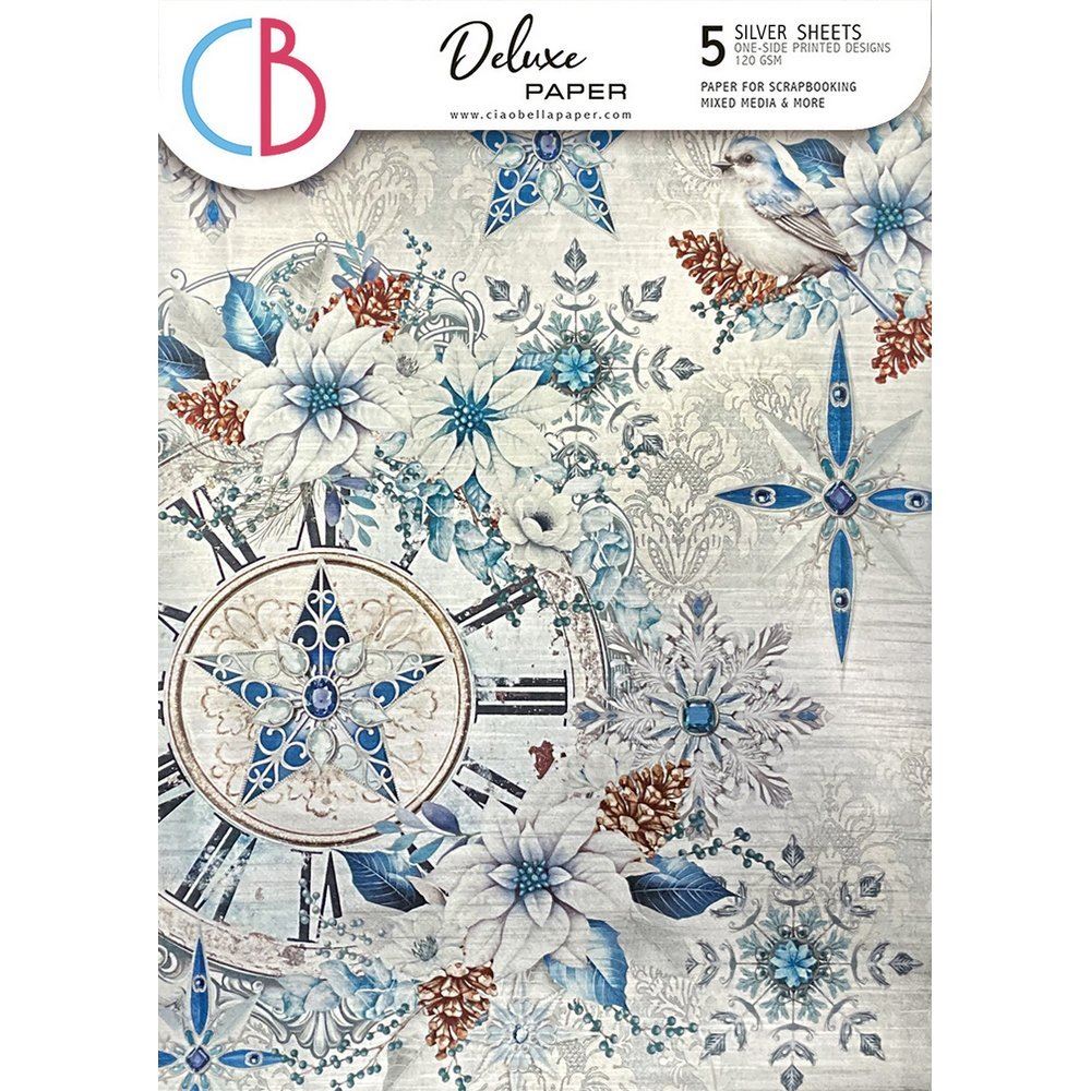 Deluxe Paper Elegance of Blue Silver A4