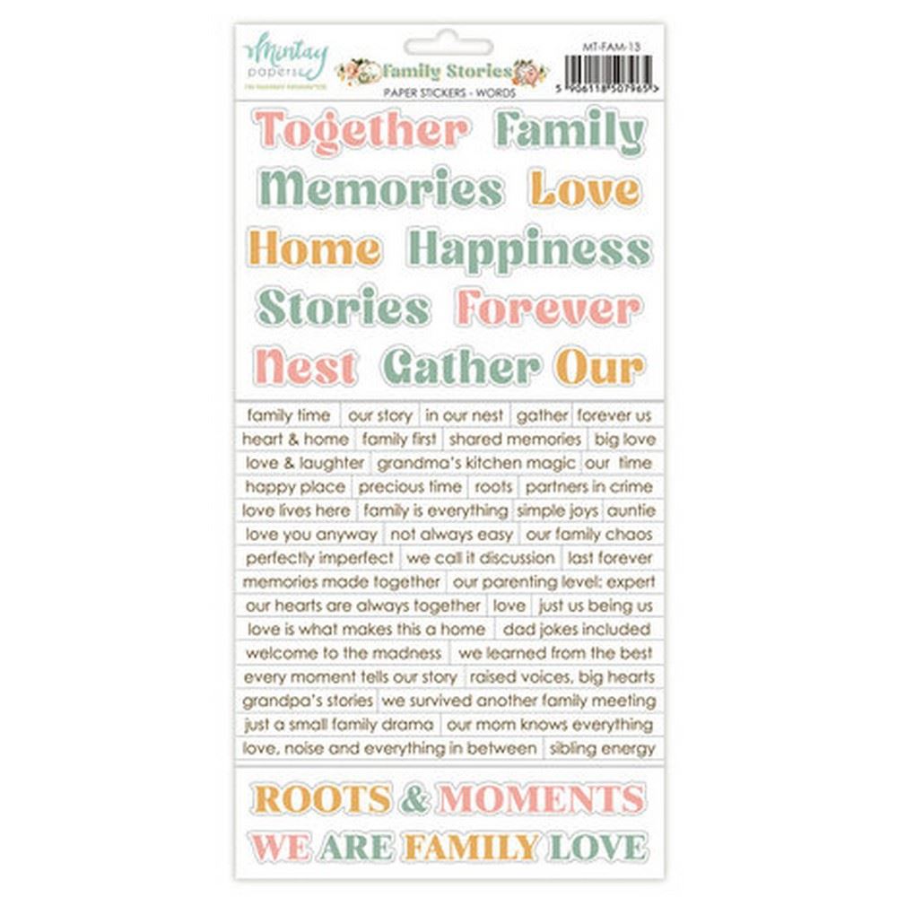 Family Stories Paper Stickers Words