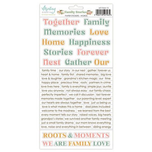 Family Stories Paper Stickers Words