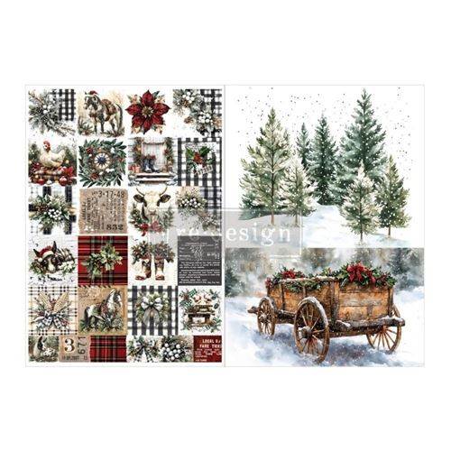 Farmhouse Frost A4 Decoupage
