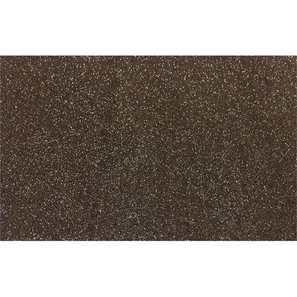 Feltro 3mm Glitter Marrone Scuro 50x70