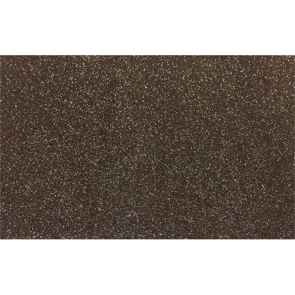 Feltro 3mm Glitter Marrone Scuro 50x70